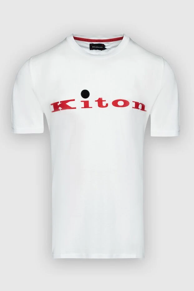 Kiton чоловічі футболка з бавовни біла чоловіча купити фото з цінами 159338 - фото 1
