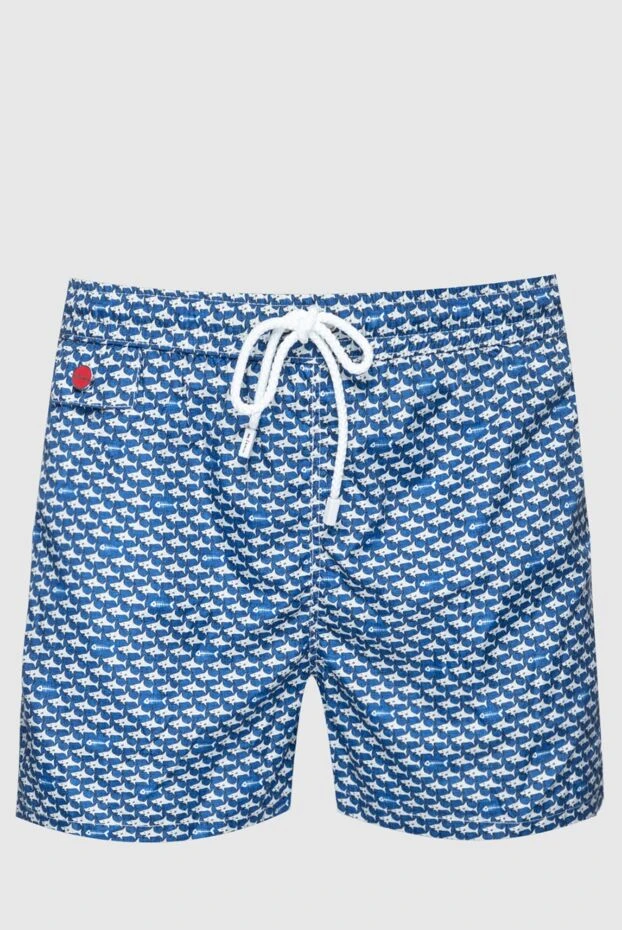 Kiton мужские шорты пляжные из полиэстера синие мужские купить с ценами и фото 159341 - фото 1
