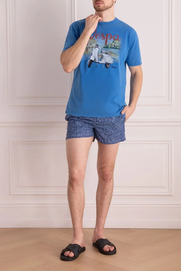 Kiton мужские шорты пляжные из полиэстера синие мужские купить с ценами и фото 159345 - фото 2