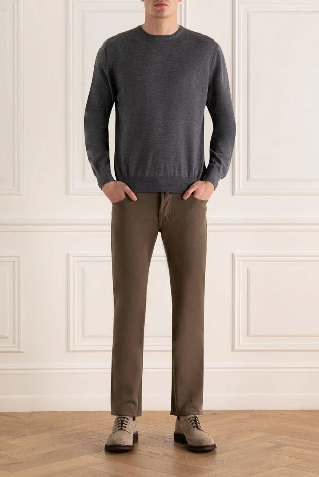 Jacob Cohen man beige cotton jeans for men buy with prices and photos 159371 - photo 2