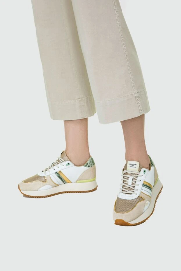 Serafini жіночі кросівки зі шкіри білі жіночі купити фото з цінами 159382 - фото 2