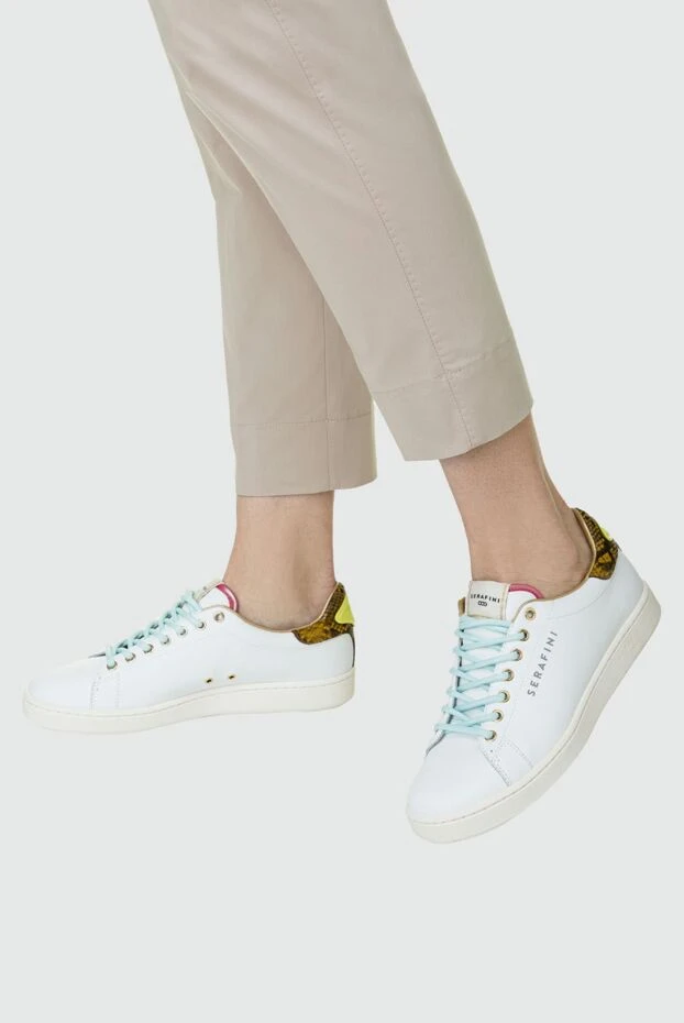 Serafini woman white leather sneakers for women 159383 - photo 2