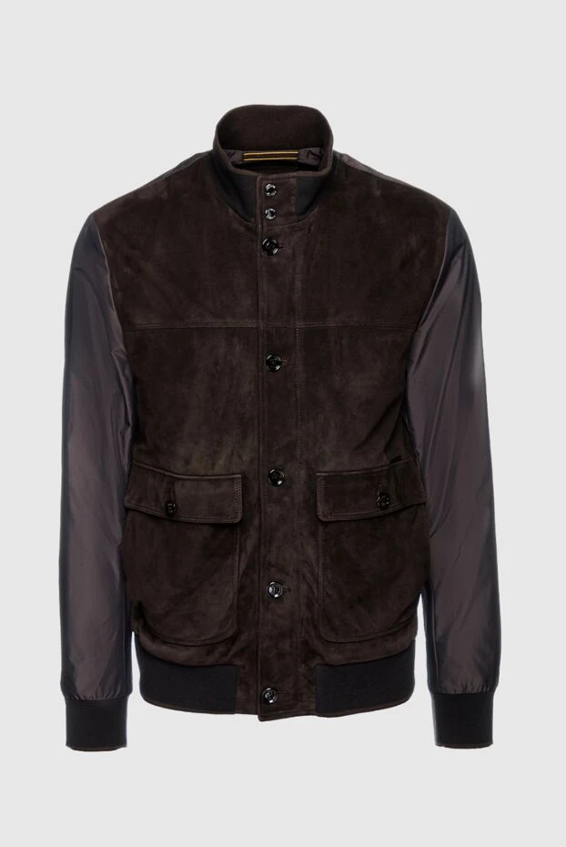 Moorer мужские куртка из замши и полиамида коричневая мужская купить с ценами и фото 159389 - фото 1