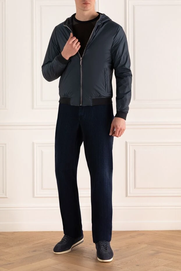Moorer man cotton and elastane jacket blue for men buy with prices and photos 159405 - photo 2