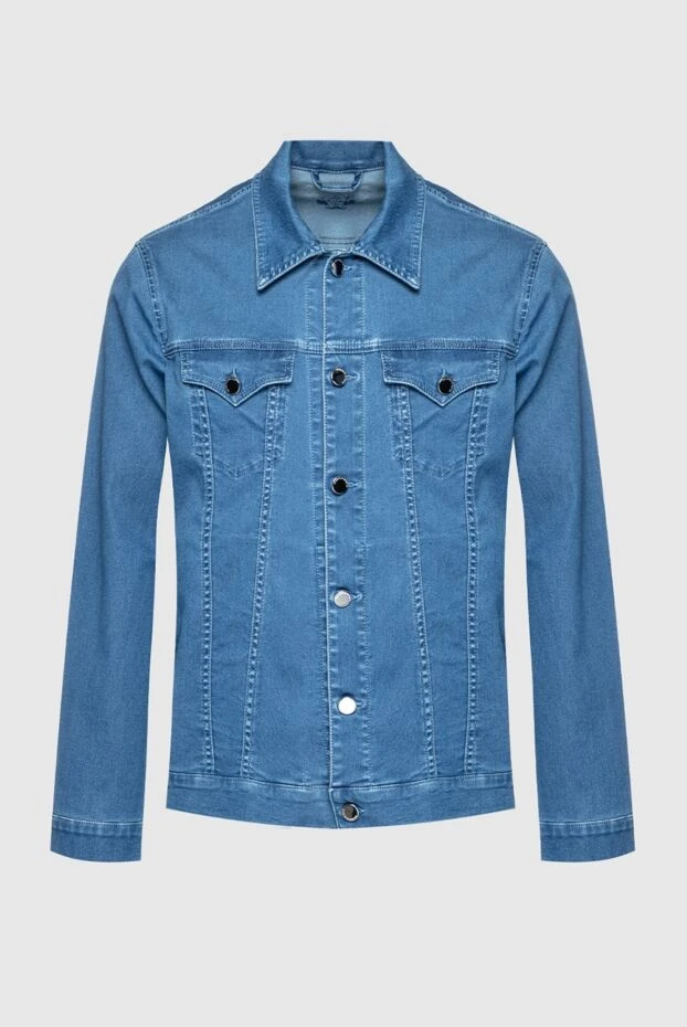 Scissor Scriptor man blue denim jacket made of cotton, polyester and elastane for men 159429 - photo 1