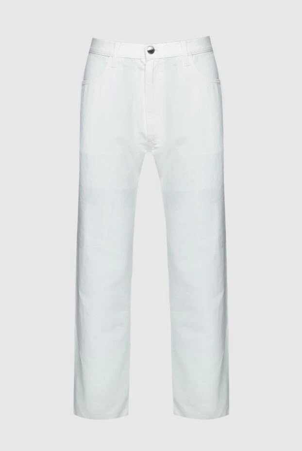 Loro Piana чоловічі штани з бавовни та льону білі чоловічі купити фото з цінами 159432 - фото 1