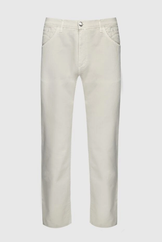 Loro Piana man white cotton trousers for men buy with prices and photos 159436 - photo 1