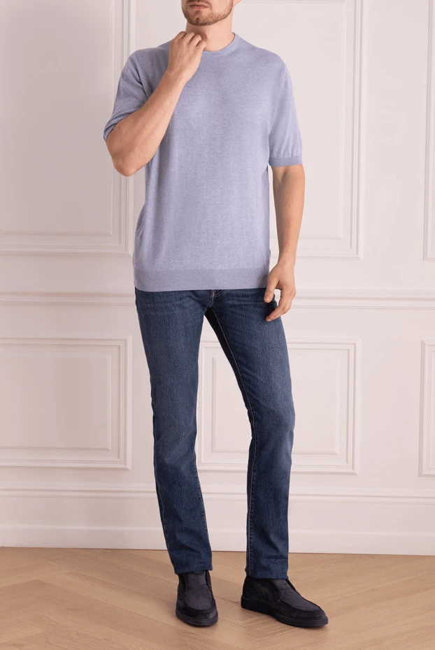 Jacob Cohen man blue cotton jeans for men buy with prices and photos 159466 - photo 2