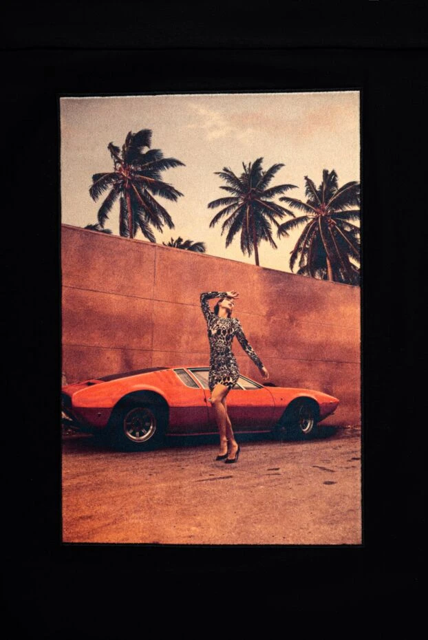 Limitato men's black cotton t-shirt with a striking print of a girl near a sports car 159474 - photo 3