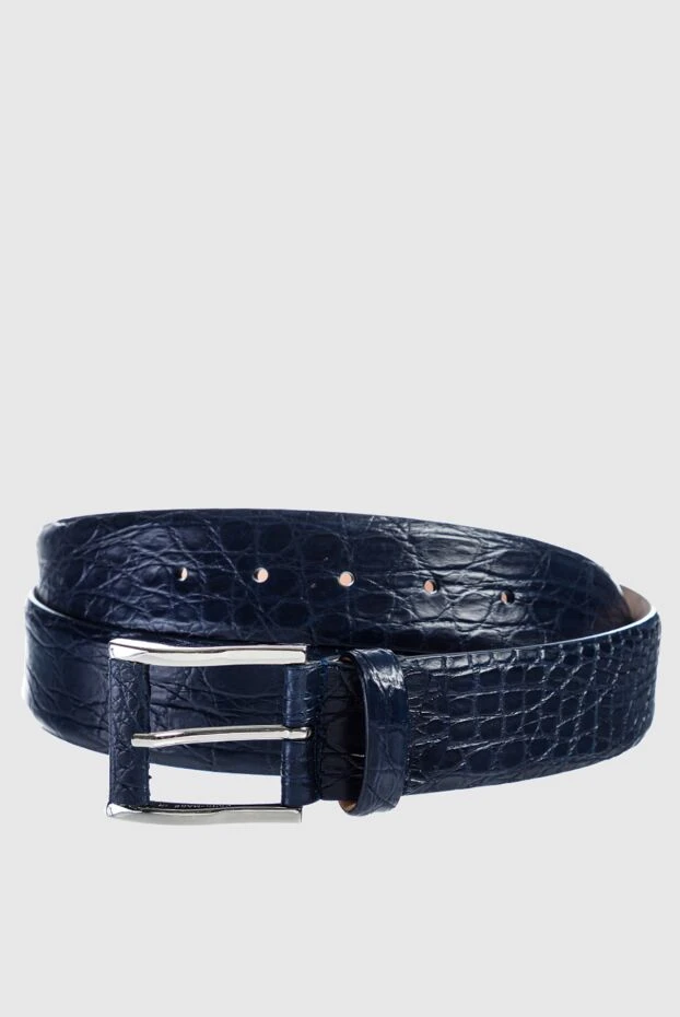 Cesare di Napoli crocodile leather belt blue for men 159487 - photo 1