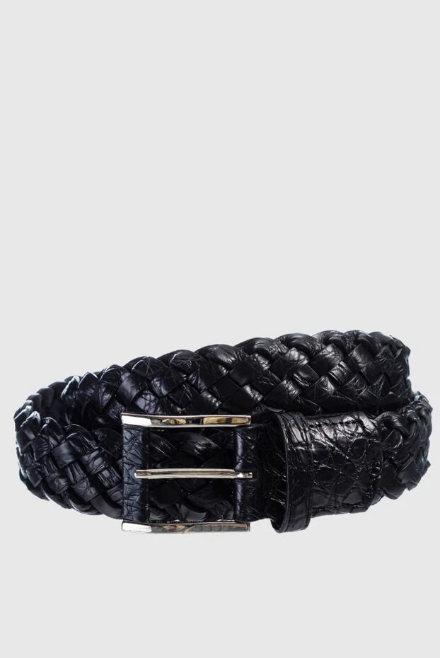 Cesare di Napoli black crocodile leather belt for men 159489 - photo 1