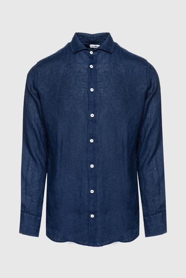 MC2 Saint Barth мужские сорочка из льна синяя мужская купить с ценами и фото 159503 - фото 1