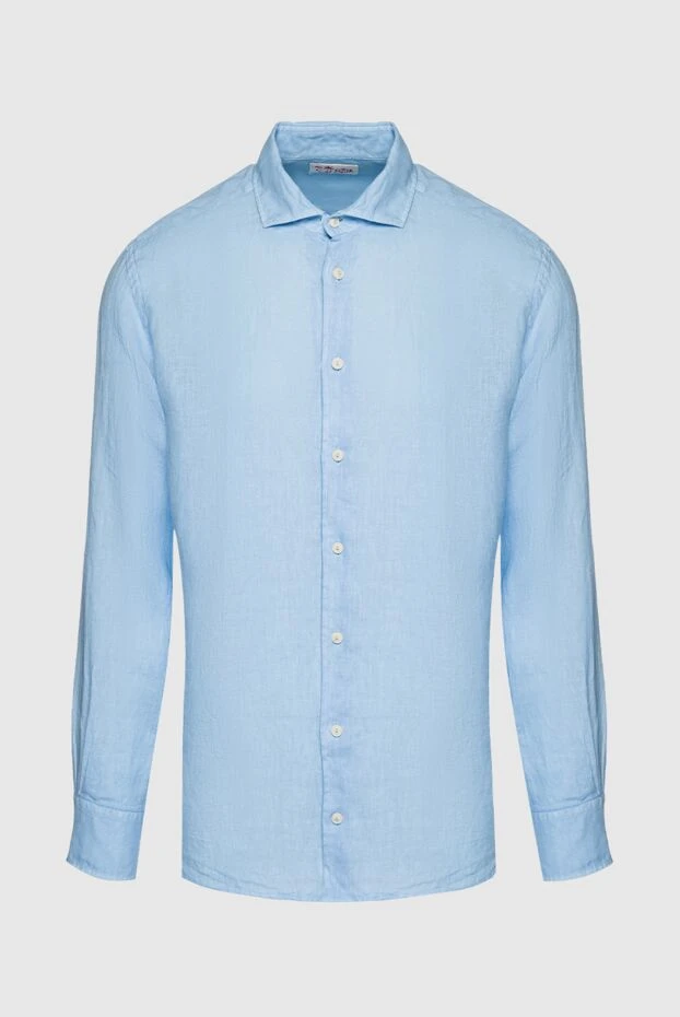 MC2 Saint Barth мужские сорочка из льна мужская голубая купить с ценами и фото 159504 - фото 1