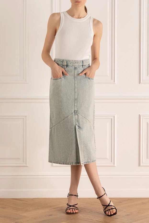 Isabel Marant woman blue cotton skirt for women 159531 - photo 2