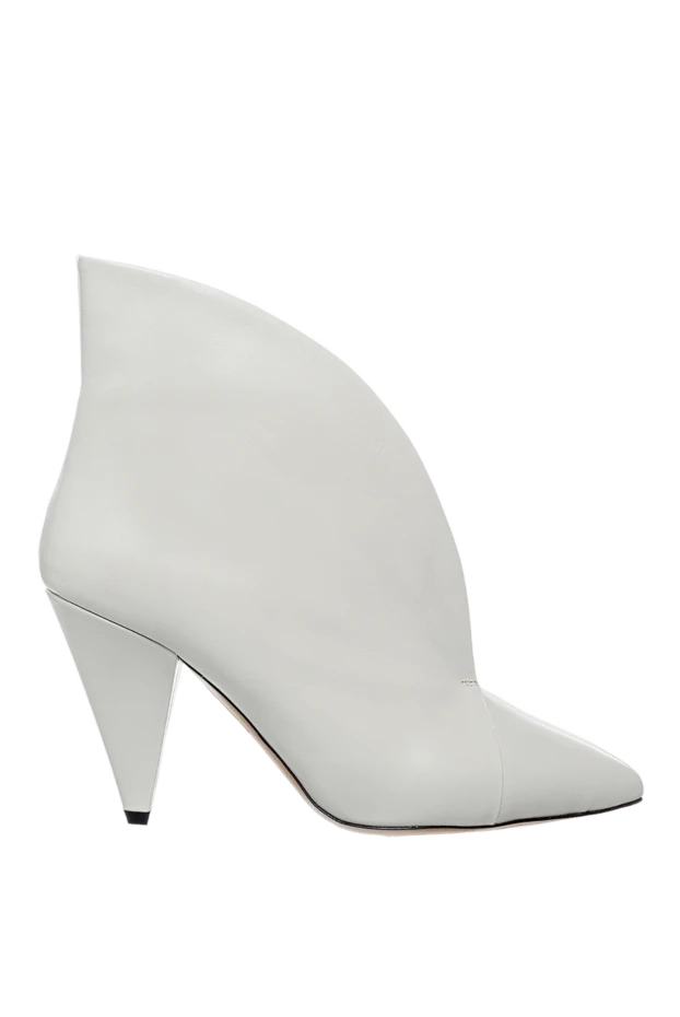 Isabel Marant women's white leather ankle boots with a sculpted cutout 159536 - photo 1