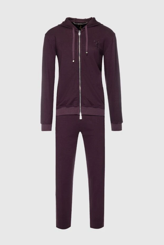 Billionaire man men's sports suit made of silk and cotton, purple 159538 - photo 1