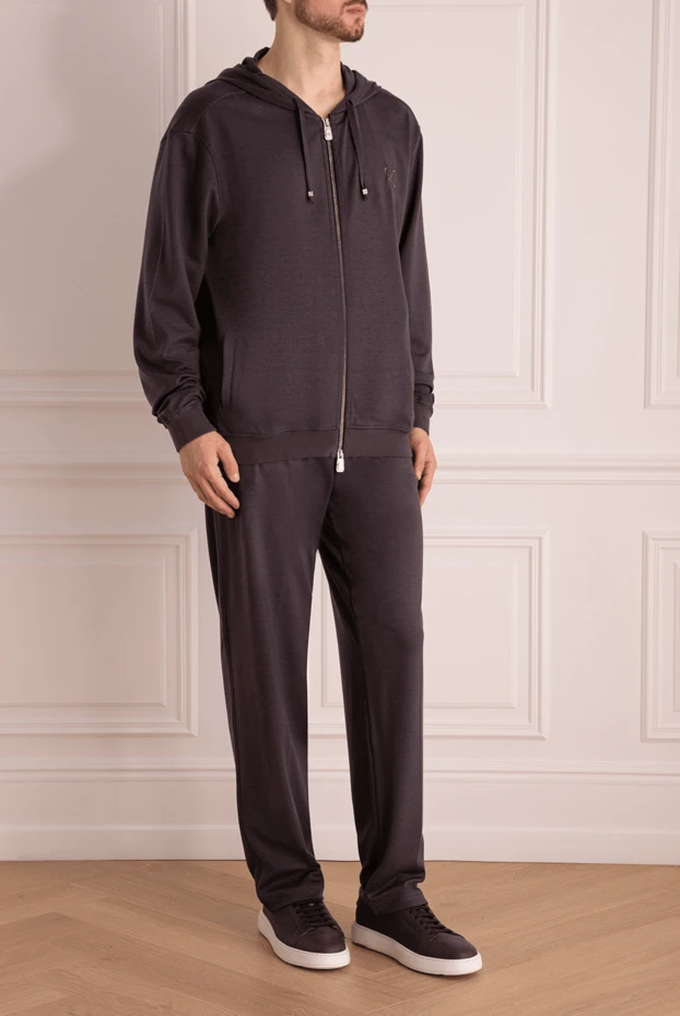 Billionaire man men's sports suit made of silk and cotton, gray buy with prices and photos 159540 - photo 2
