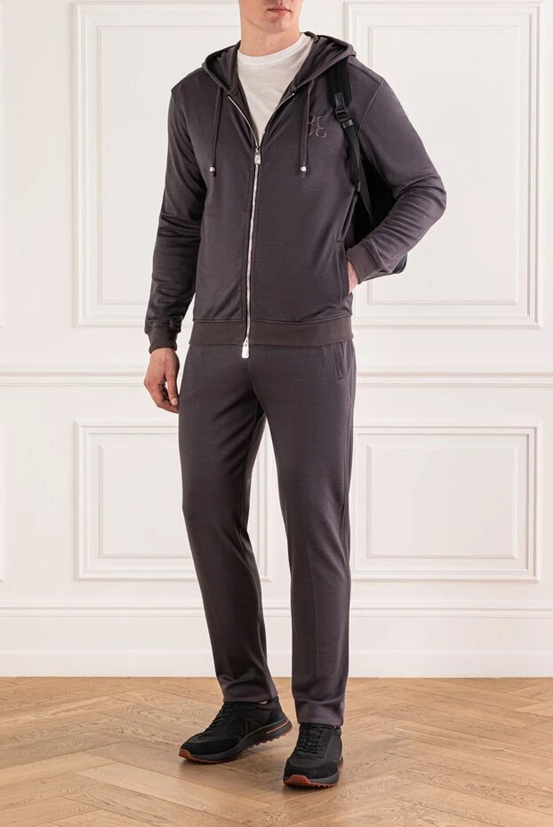 Billionaire sports suit for men made of silk and cotton gray 159540 - photo 2