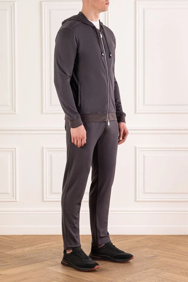 Billionaire sports suit for men made of silk and cotton gray 159540 - photo 3