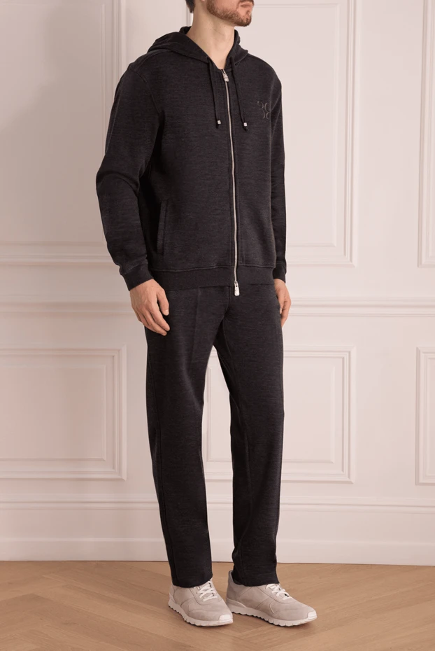 Billionaire man black men's wool sports suit 159544 - photo 3