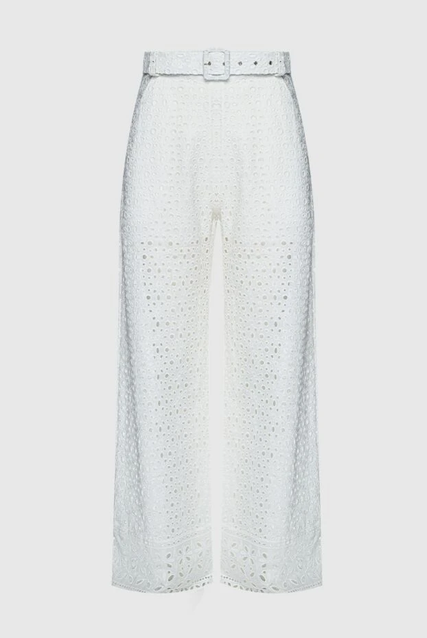 Charo Ruiz женские брюки из хлопка и полиэстра белые женские купить с ценами и фото 159559 - фото 1