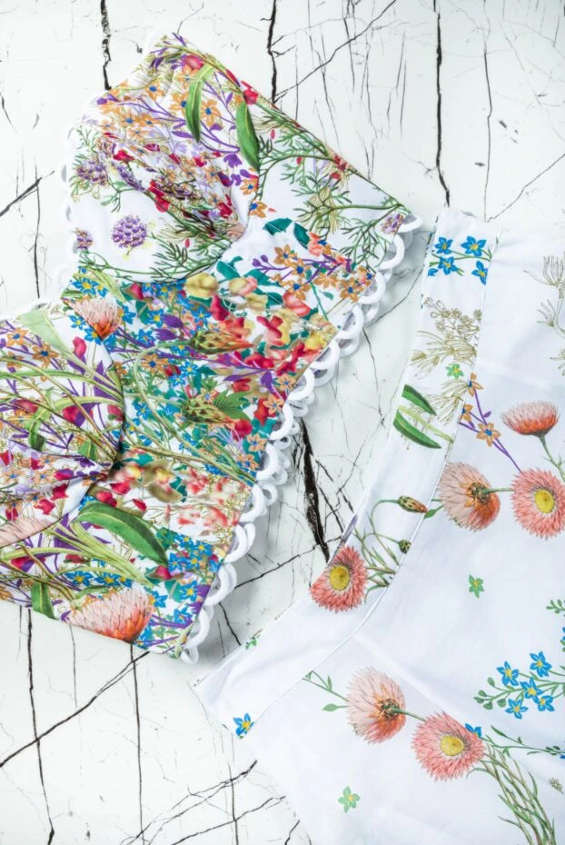 Charo Ruiz топ бюстье укороченный из хлопка с цветочным принтом зеленый 159573 - фото 2