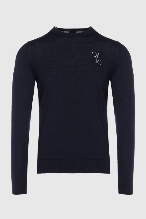 Billionaire man stand-up jumper in wool and silk, black for men buy with prices and photos 159606 - photo 1