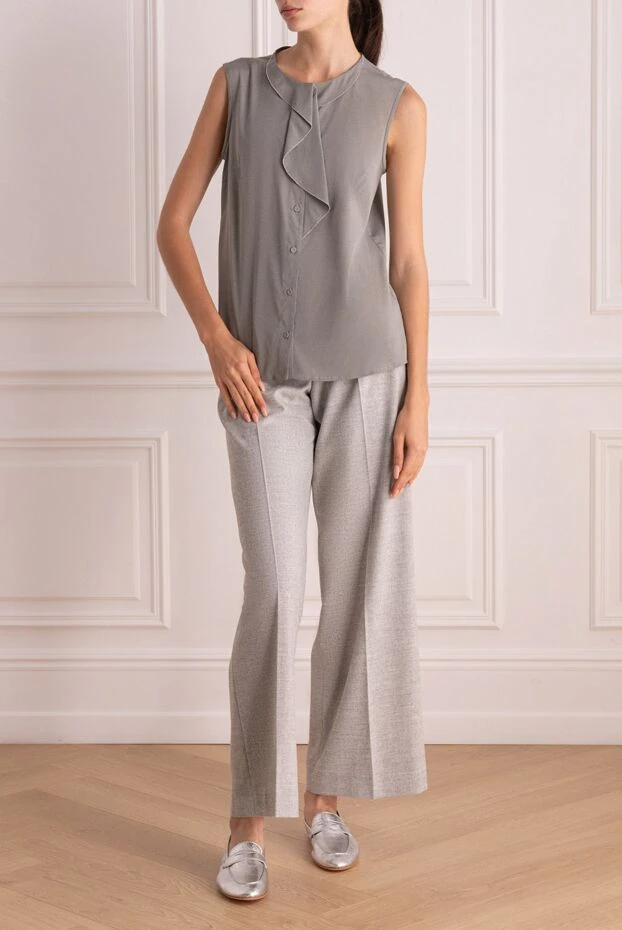 Peserico woman gray silk blouse for women buy with prices and photos 159620 - photo 2