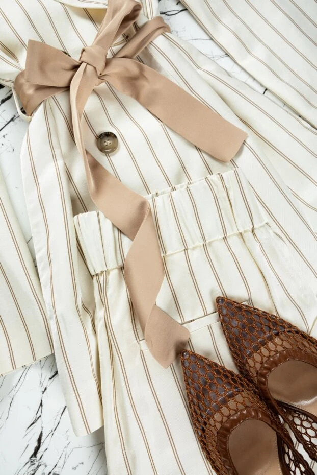 Peserico white viscose and cotton pantsuit for women 159663 - photo 3