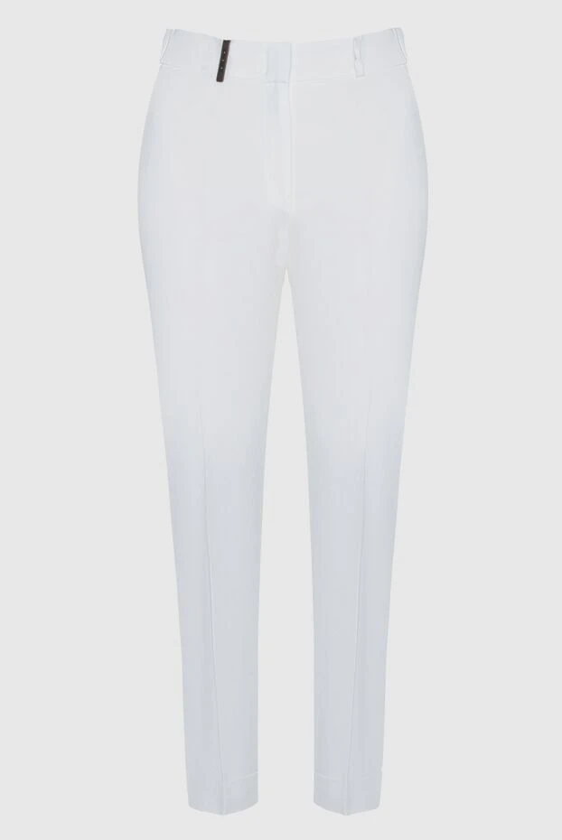 Peserico женские брюки из вискозы белые женские купить с ценами и фото 159667 - фото 1
