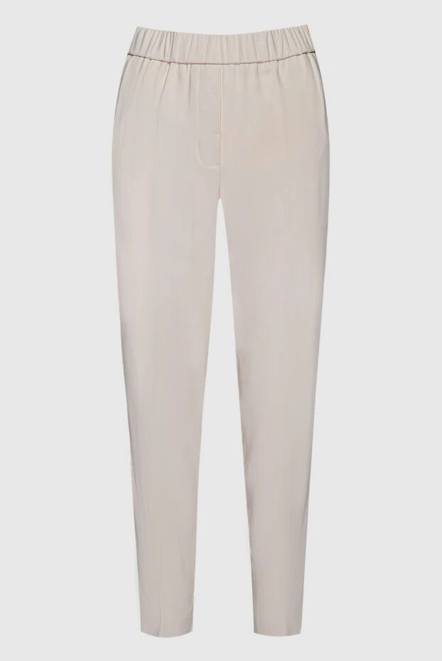 Peserico женские брюки из вискозы розовые женские купить с ценами и фото 159671 - фото 1