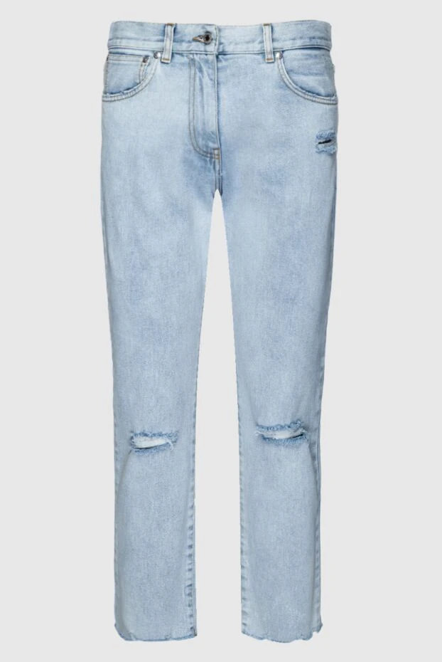 MSGM женские джинсы из хлопка голубые женские купить с ценами и фото 159696 - фото 1