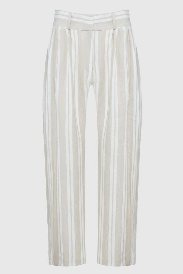 Max&Moi женские брюки из льна бежевые женские купить с ценами и фото 159706 - фото 1