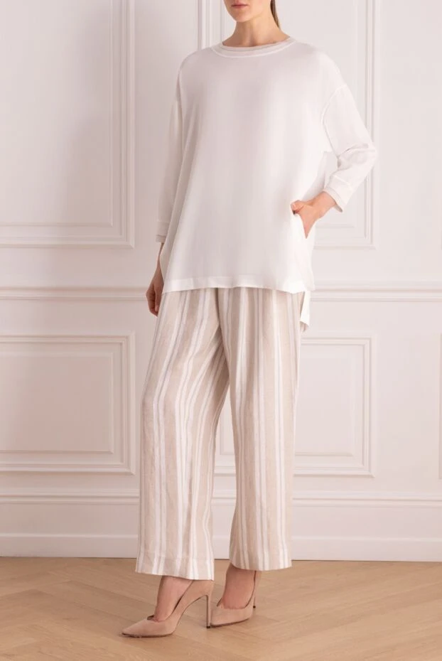 Max&Moi woman beige linen trousers for women buy with prices and photos 159706 - photo 2