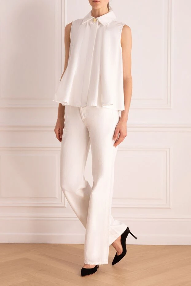 Max&Moi женские блуза из хлопка белая женская купить с ценами и фото 159708 - фото 2