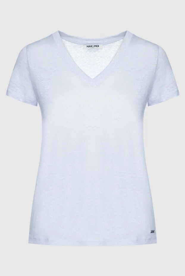 Max&Moi женские футболка из льна голубая женская купить с ценами и фото 159720 - фото 1