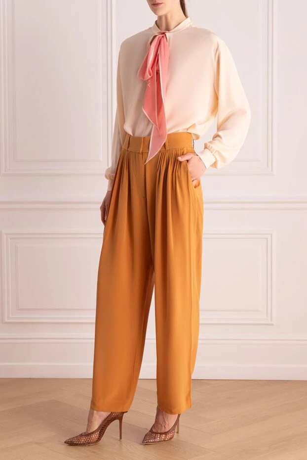 Max&Moi жіночі штани з шовку помаранчеві жіночі купити фото з цінами 159723 - фото 2