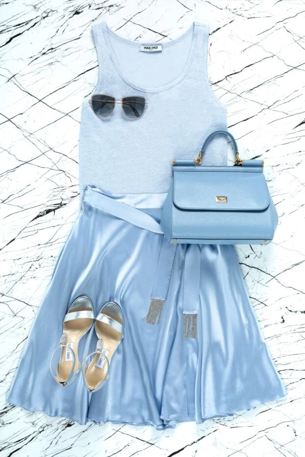 Max&Moi blue linen t-shirt for women 159727 - photo 2