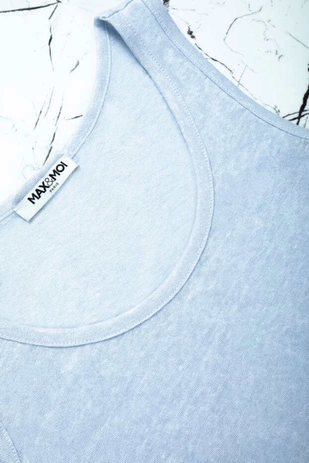 Max&Moi blue linen t-shirt for women 159727 - photo 3