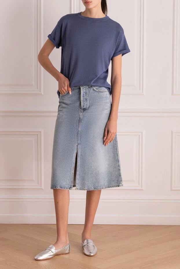 Citizens of Humanity woman blue cotton skirt for women buy with prices and photos 159737 - photo 2