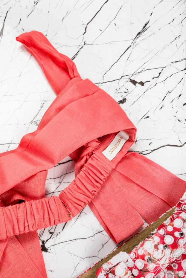 Zimmermann pink linen and silk top for women 159767 - photo 2