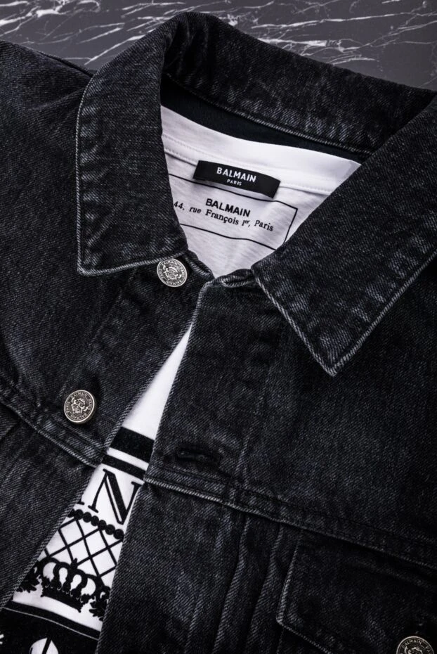 Balmain бавовняна біла футболка з об'ємним брендингом у тон тканини 159804 - фото 2