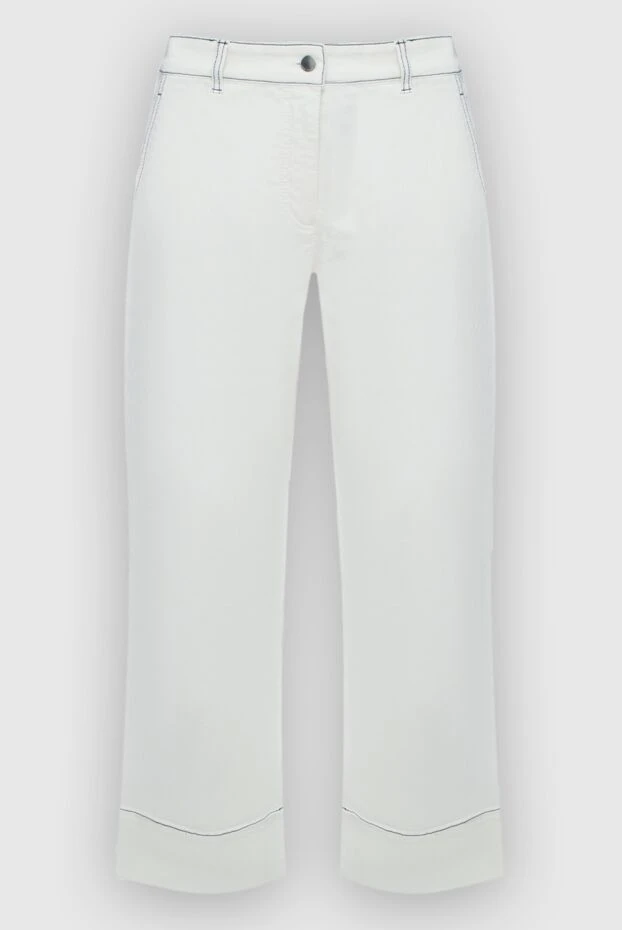 Loro Piana женские брюки из хлопка белые женские купить с ценами и фото 159834 - фото 1