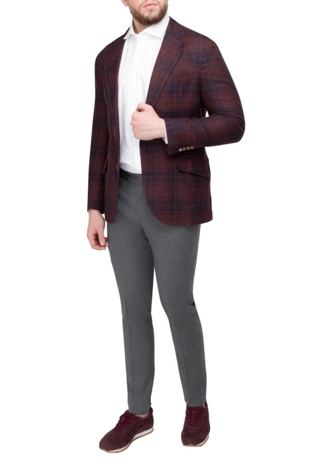 Brunello Cucinelli burgundy jacket for men 159975 - photo 2