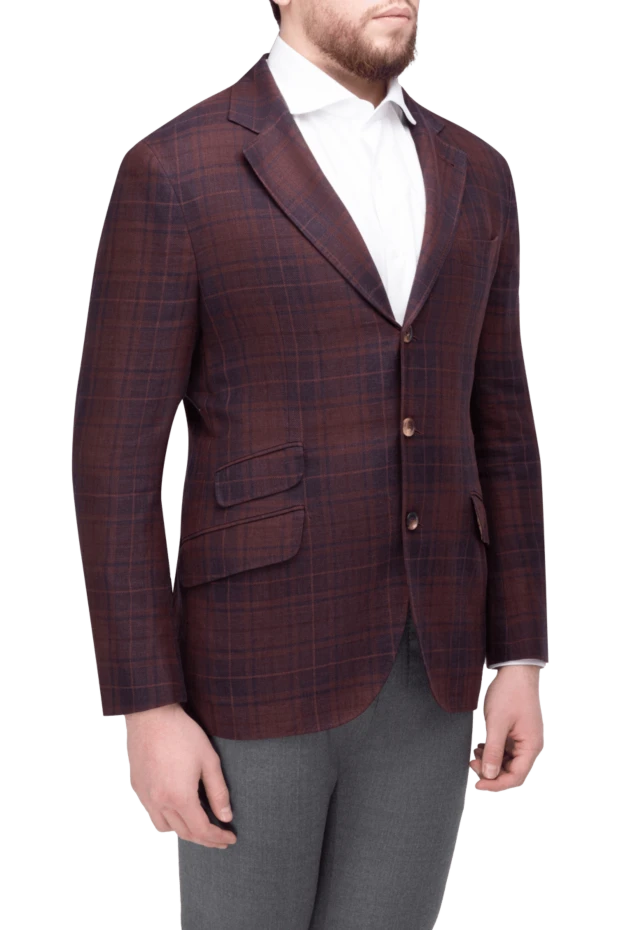Brunello Cucinelli burgundy jacket for men 159975 - photo 3