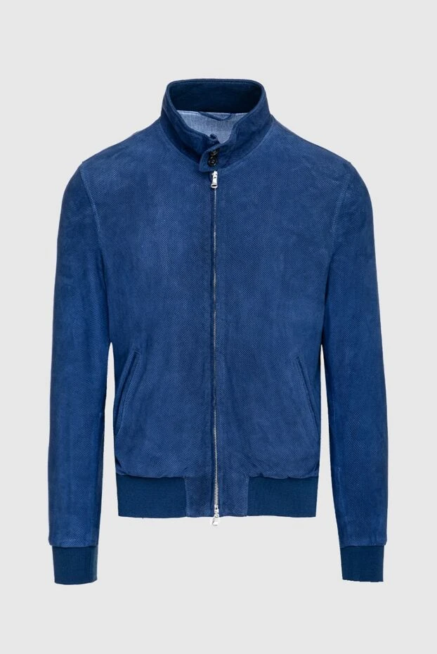 Pellettieri di Parma man blue suede jacket for men buy with prices and photos 159985 - photo 1