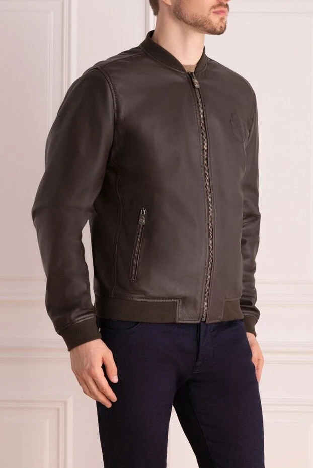 Billionaire man blue leather jacket for men 159997 - photo 3