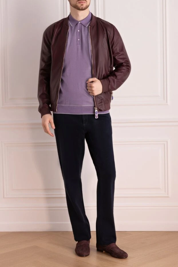 Billionaire man burgundy leather jacket for men buy with prices and photos 159996 - photo 2