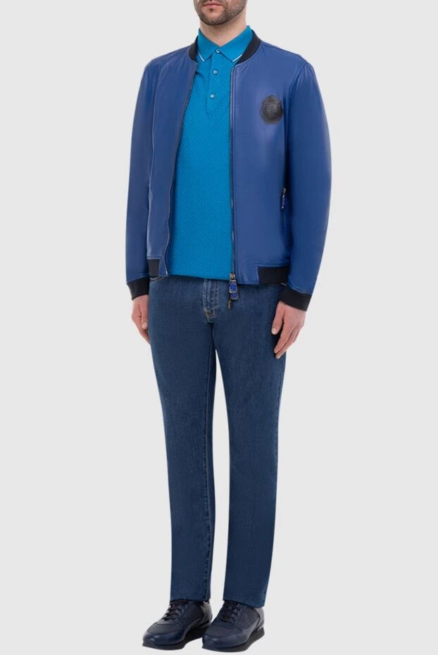 Billionaire мужские куртка кожаная синяя мужская купить с ценами и фото 159997 - фото 2