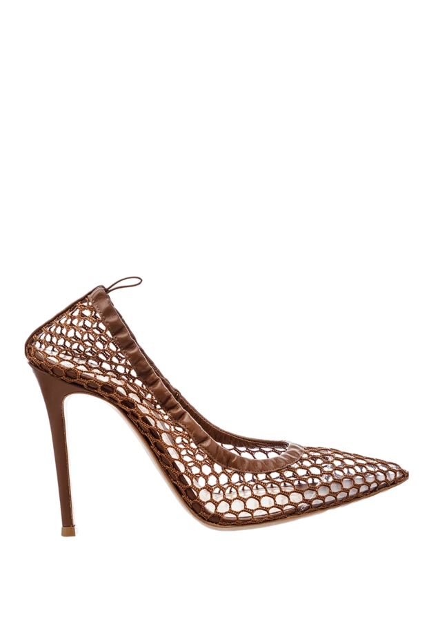 Gianvito Rossi женские туфли из кожи коричневые женские купить с ценами и фото 160018 - фото 1